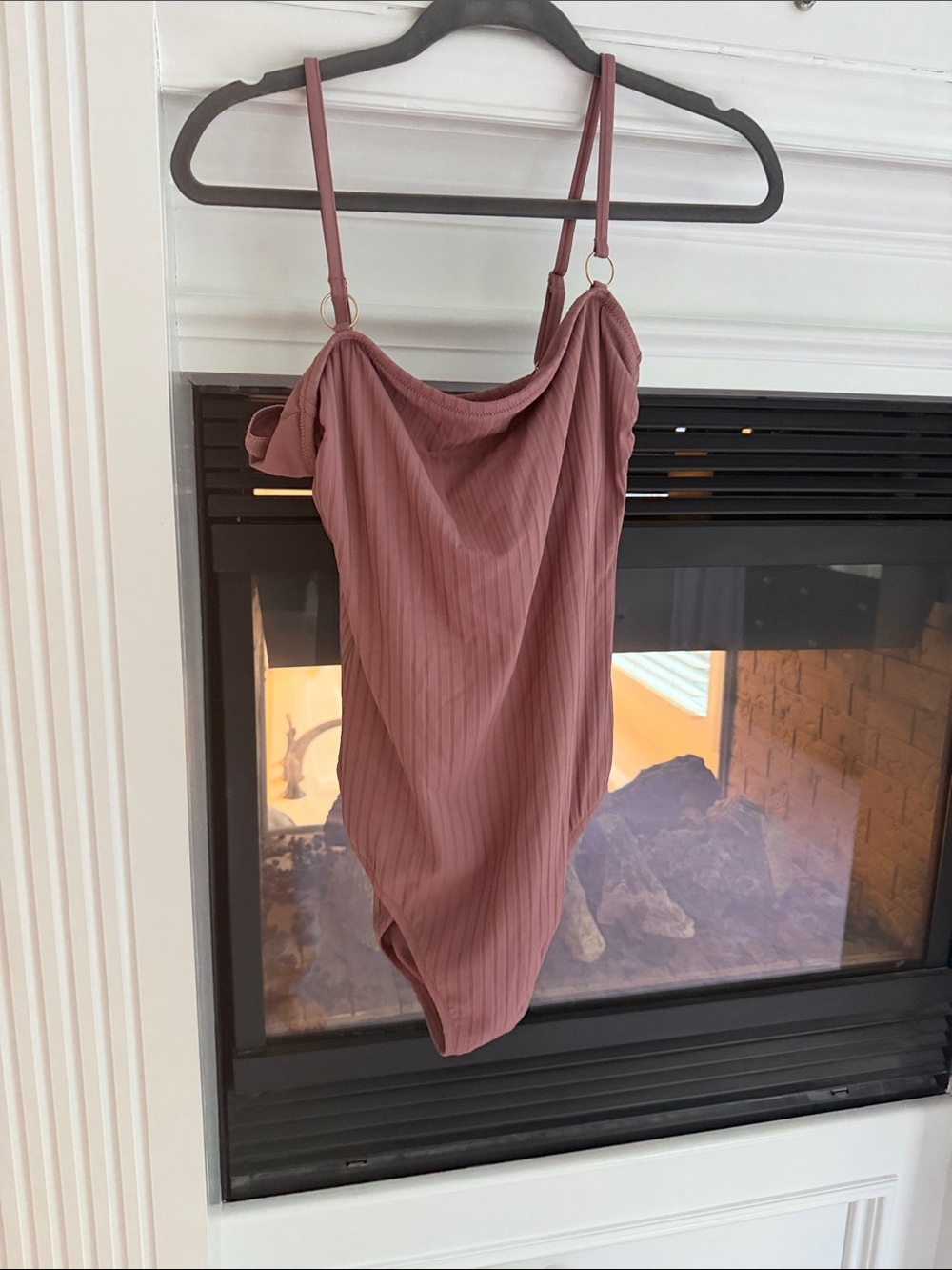 Nw/oT: Shade & Shore Ribbed Bathing Suit - Mauve